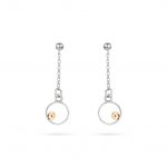 Cathal Barber Goldsmith Circle Drop Earrings in Silver and Gold