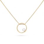 Cathal Barber Goldsmith Circle Pendant in Gold with Pearl