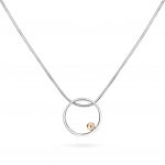 Cathal Barber Goldsmith Circle Pendant in Silver and Gold