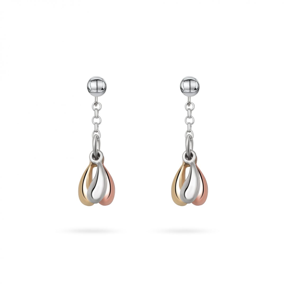 Cathal Barber Goldsmith Droplet Earrings in Silver and Gold