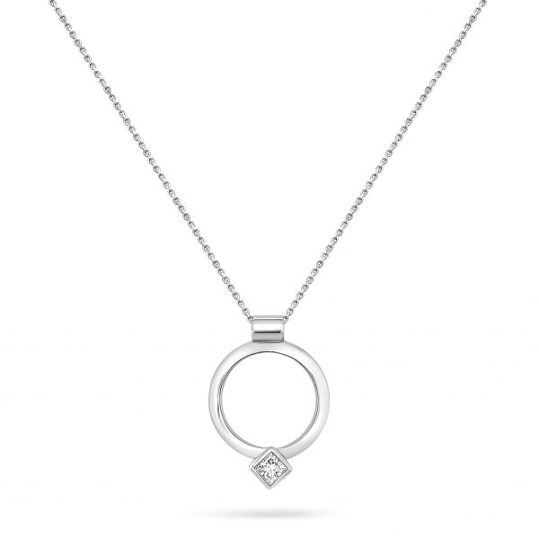 Cathal Barber Goldsmith Hand-Made Diamond Circle Pendant