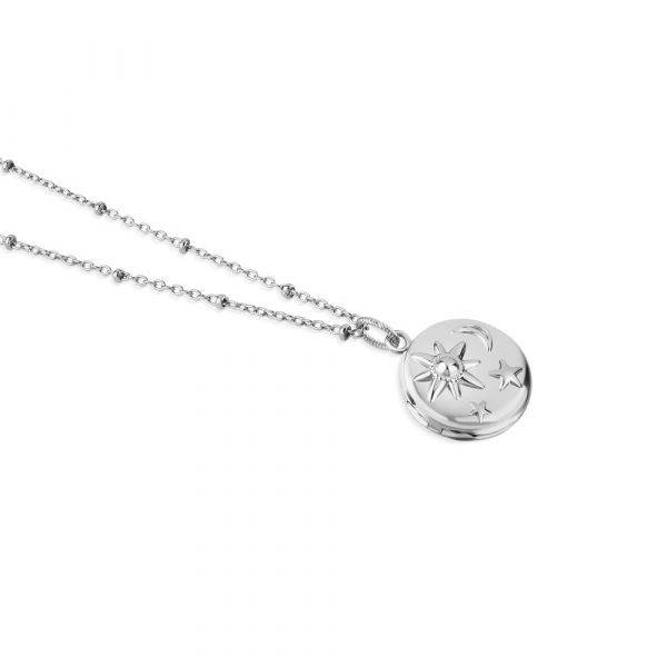 Newbridge Silverware Silver Plated Locket with Sun Moon and Stars (P4002SR)