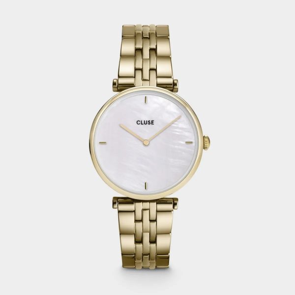 Cluse Triomphe Steel White Pearl and Gold Colour (CW0101208014)