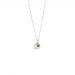 Absolute Silver Birthstone Disc Pendant - August (SP200AUG)