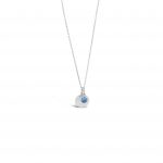 Absolute Silver Birthstone Disc Pendant - December (SP200DEC)