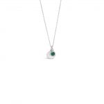 Absolute Silver Birthstone Disc Pendant - May (SP200MAY)