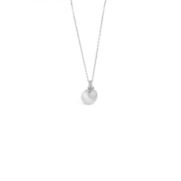 Absolute Silver Birthstone Disc Pendant - October (SP200OCT)