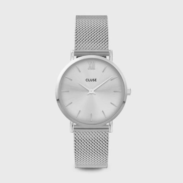 Cluse Minuit Mesh Silver and Silver/Silver (CW0101203011)