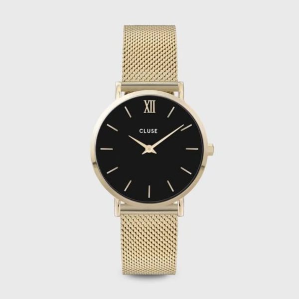 Cluse Minuit Mesh Black and Gold Colour (CW0101203017)