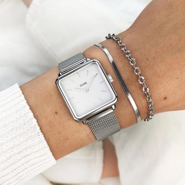 Cluse La Tétragone Mesh White Silver Colour (CW0101207003)