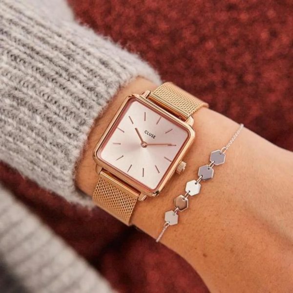 Cluse La Tétragone Mesh Full Rose Gold Colour (CW0101207009)