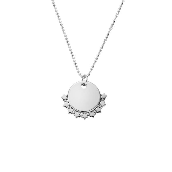 ChloBo Personalised Diamond Cut Adjuster Necklace with Star Charm - Silver (PSCDCADJ3061)