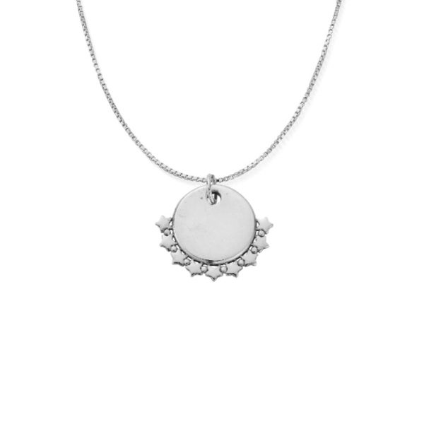 ChloBo Personalised Delicate Box Chain Necklace with Star Charm - Silver (PSNDB3052)