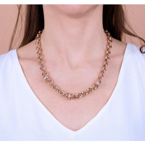Bronzallure Alternate Link Necklace (WSBZ00520.R)