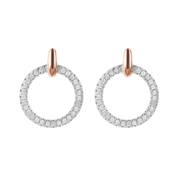 Bronzallure Small Circle CZ Earrings (WSBZ01594.W)