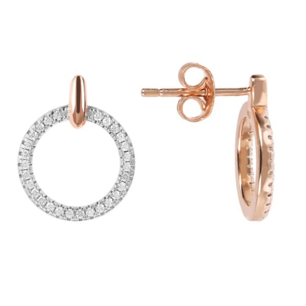 Bronzallure Small Circle CZ Earrings (WSBZ01594.W)