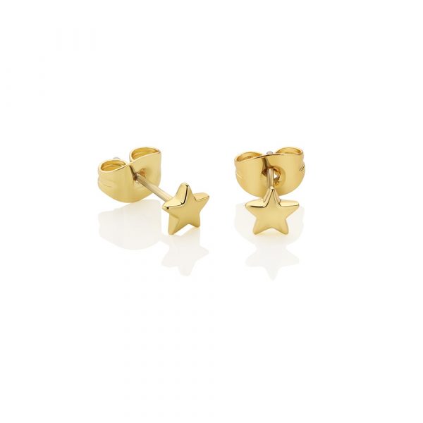 Newbridge Silverware Gold-Plated Star Stud Earrings (E018)