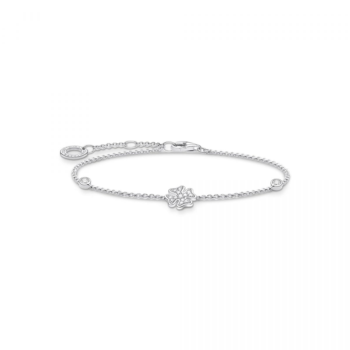 Thomas Sabo Cloverleaf Bracelet with Stones (A1993-051-14-L19V)