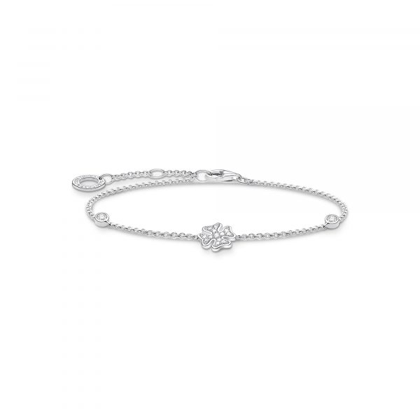 Thomas Sabo Cloverleaf Bracelet with Stones (A1993-051-14-L19V)