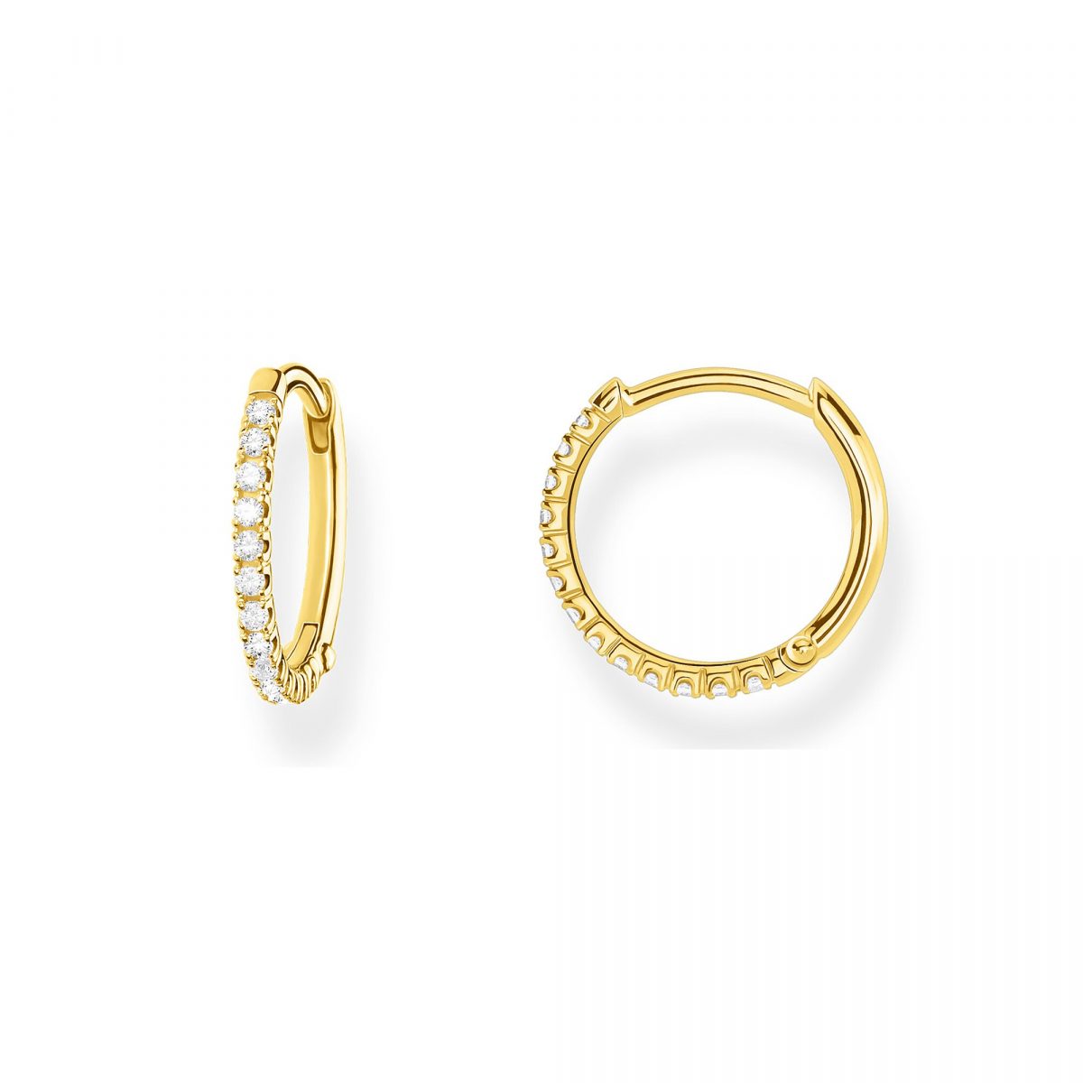 Thomas Sabo Hoop Earring with White Stones in Gold (CR657-414-14)