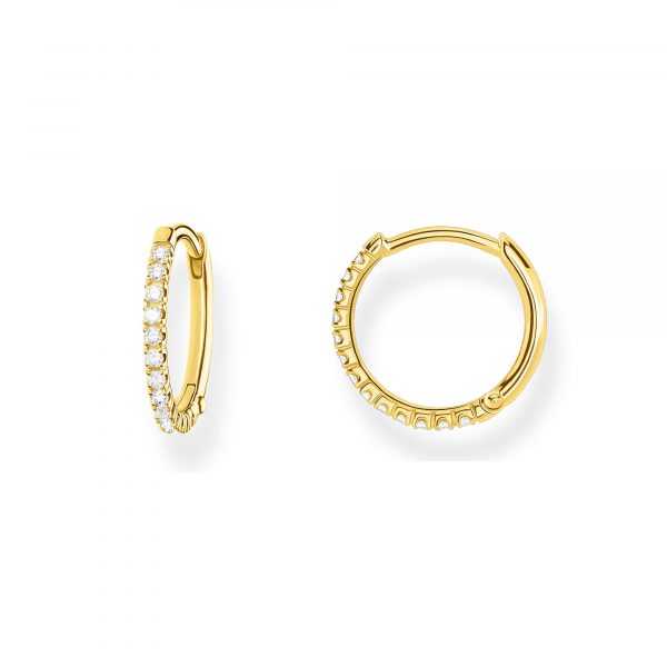 Thomas Sabo Hoop Earring with White Stones in Gold (CR657-414-14)