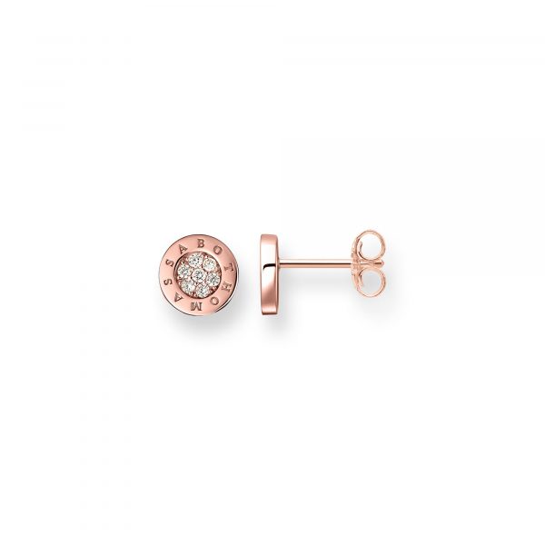 Thomas Sabo Classic Pavé Ear Studs in Rose Gold (H1820-416-14)