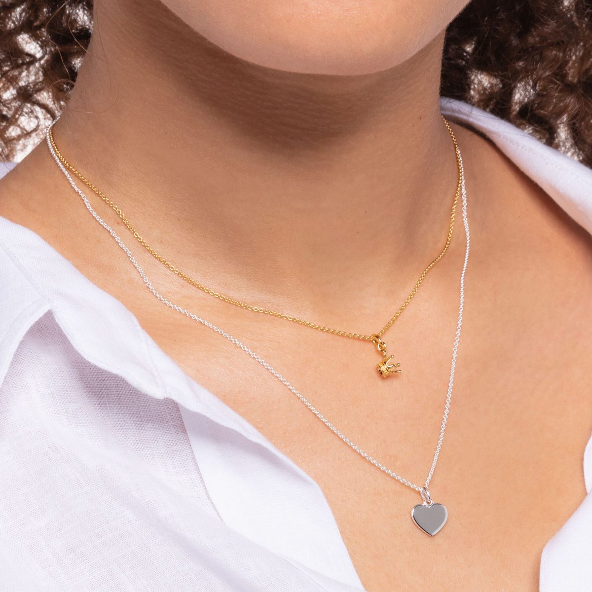 Thomas Sabo Heart Necklace in Silver (KE2048-001-21-L45V)