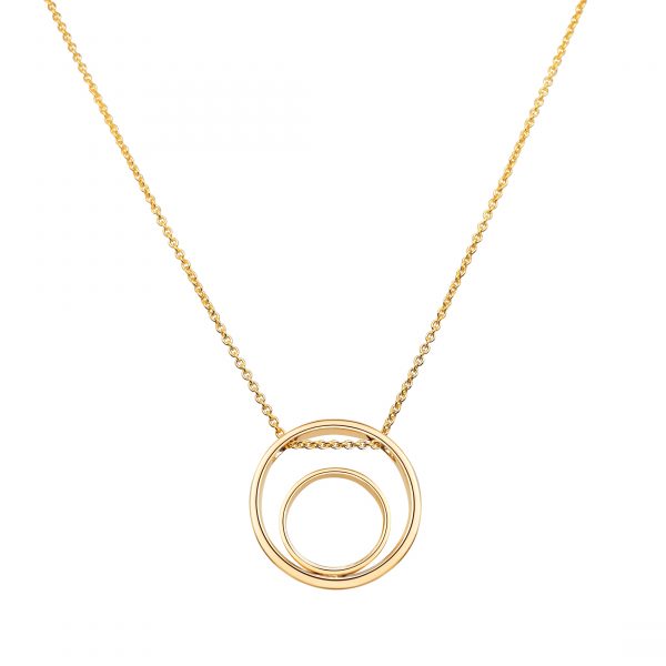 Cathal Barber Goldsmith Double Circle Pendant in Gold