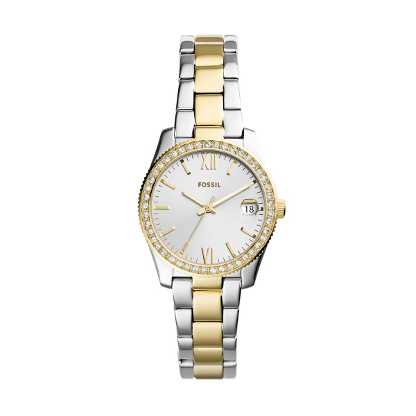 Fossil Scarlette Mini Three-Hand Date Two-Tone Stainless Steel Watch (ES4319)