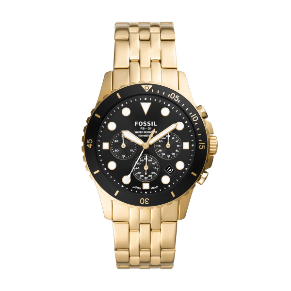 Fossil FB-01 Chronograph Gold-Tone Stainless Steel Watch (FS5836)