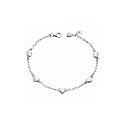 Little Star Beatrice – “Lots of love” Sterling Silver Heart Bracelet (LSB0308)