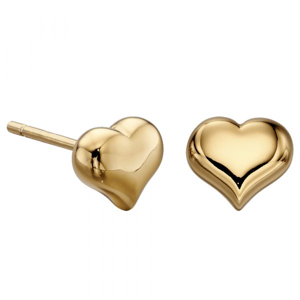 Little Star Aria Gold Heart Stud Earrings (LSE0155)