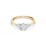 18ct Yellow and White Gold Three Stone Engagement Ring