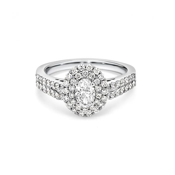 Platinum Halo Engagement Ring