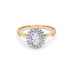 18ct Yellow Gold Halo Engagement Ring