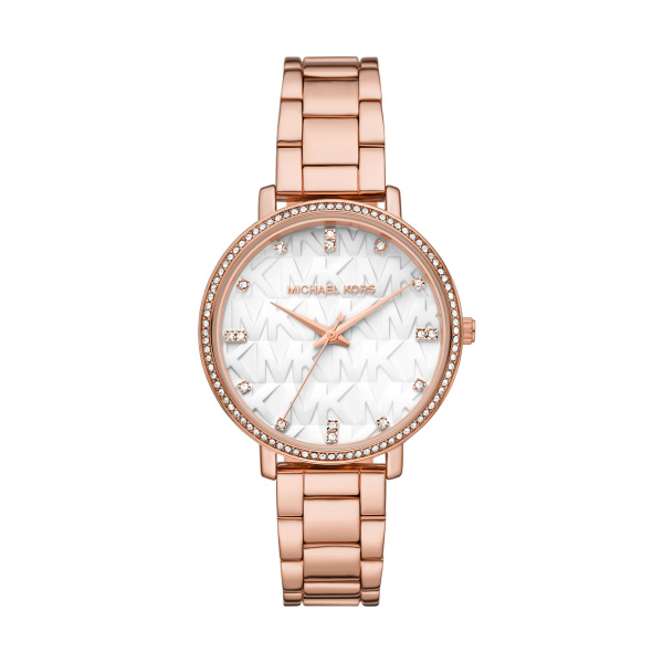 Michael Kors Pyper Three-Hand Rose Gold Tone Alloy Watch (MK4594)