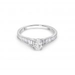Platinum Centre Stone with Shoulders Diamond Engagement Ring