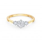 18ct Yellow Gold Three Stone Engagement Ring