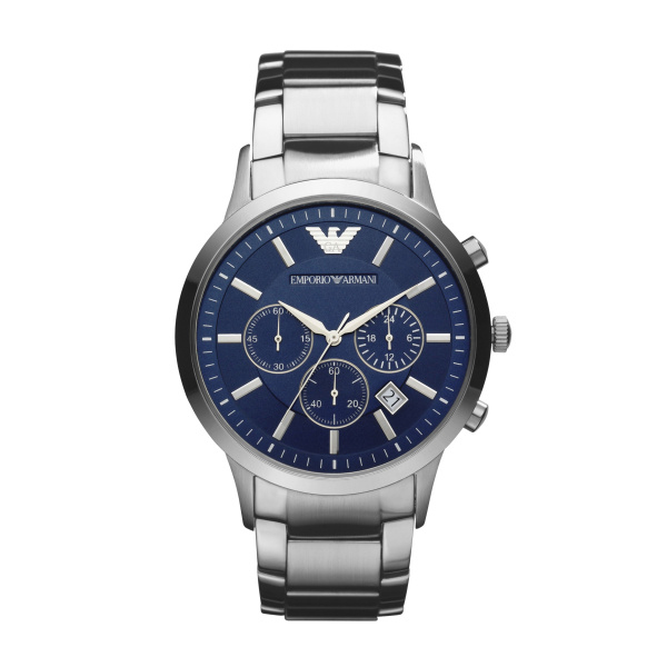 Emporio Armani Renato Grey Quartz Watch Blue Dial (AR2448)