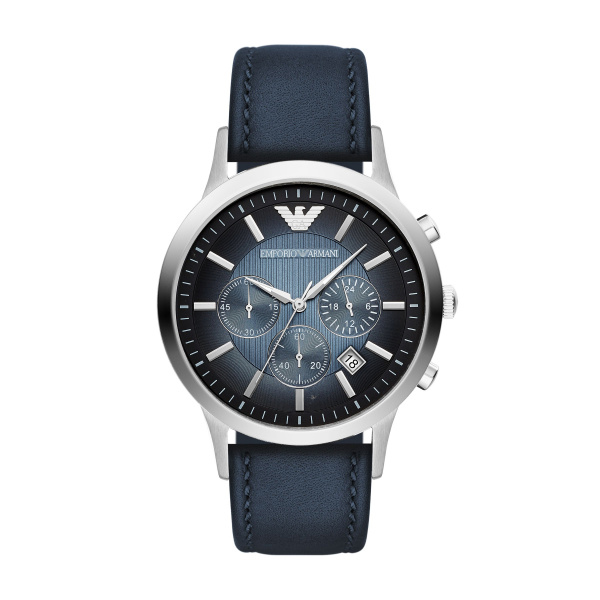 Emporio Armani Renato Blue Leather Watch (AR2473)