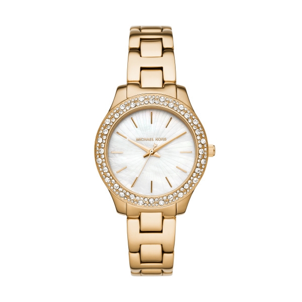 Michael Kors Liliane Pavé Gold Tone Watch (MK4555)