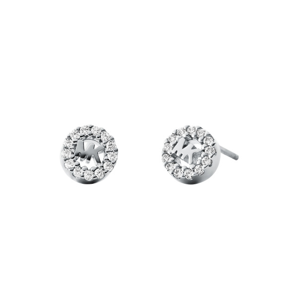 Michael Kors Sterling Silver Pavé Logo Studs (MKC1033AN040)