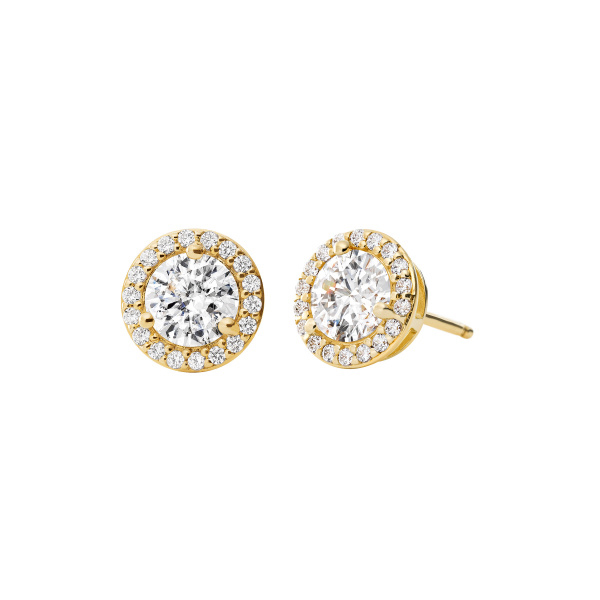 Michael Kors Gold-Plated Sterling Silver Pavé Studs (MKC1035AN710)