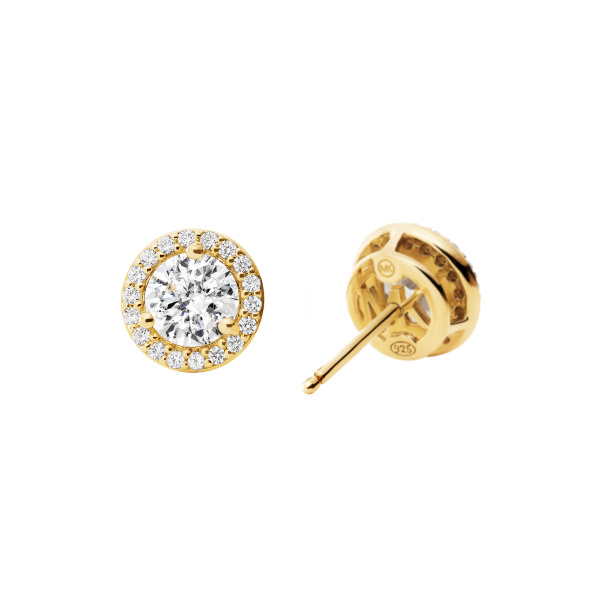 Michael Kors Gold-Plated Sterling Silver Pavé Studs (MKC1035AN710)