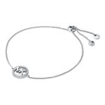 Michael Kors Sterling Silver Pavé Logo Slider Bracelet (MKC1246AN040)