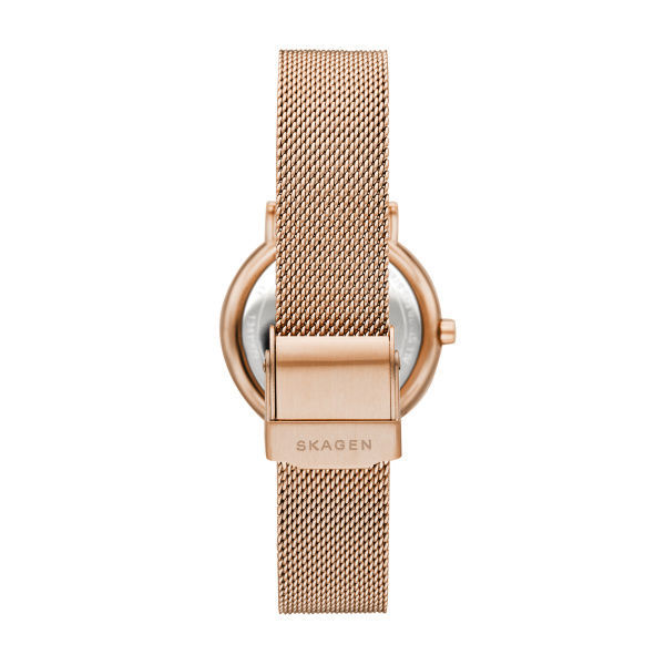 Skagen Signatur Lille Two-Hand Rose-Tone Steel Mesh Watch (SKW2837)