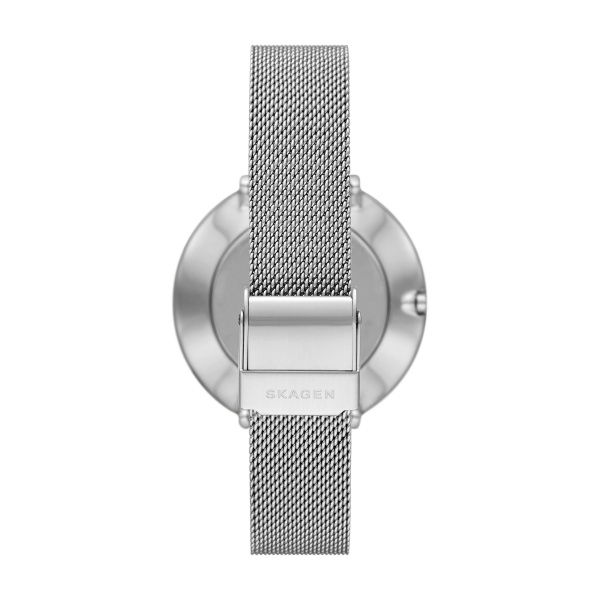 Skagen Gitte Two-Hand Silver Tone Stainless Steel Mesh Watch (SKW3016)