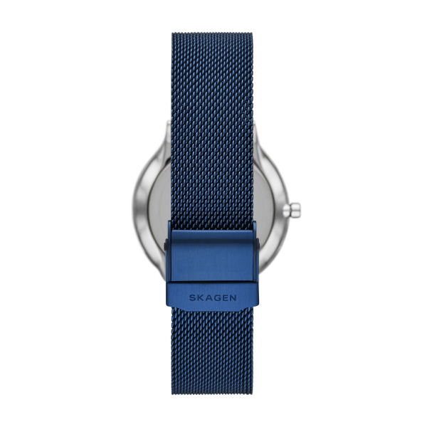 Skagen Freja Two-Hand Ocean Blue Stainless Steel Mesh Watch (SKW3018)