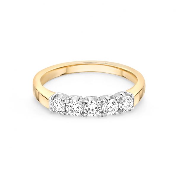 18ct Yellow Gold 5 Stone Eternity Ring