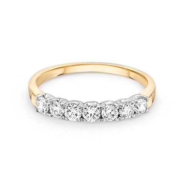 18ct Yellow Gold 7 Stone Eternity Ring